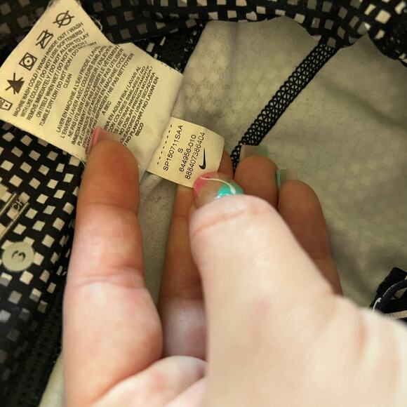 Nike Dri-Fit Speckled Black Compression Full Length Leggings Size Small - Picture 12 of 13